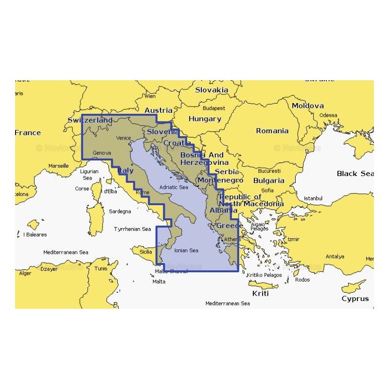 NAVIONICS kartografija Italy, Adriatic Sea Cijena Akcija